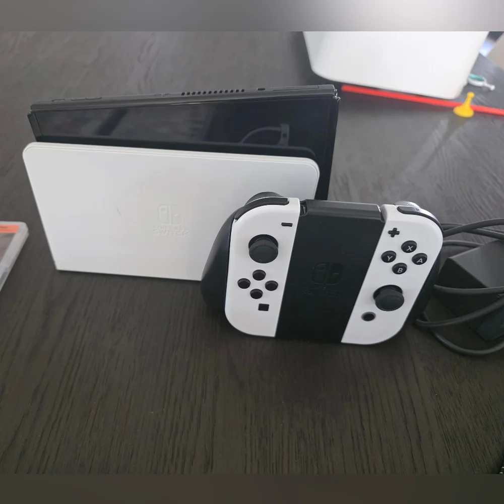 Nintendo Switch Console with Joy-Con Controllers - Black and White BUNDLE
